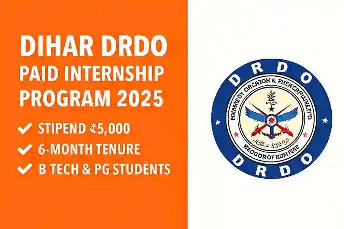 DIHAR DRDO Paid Internship 2025
