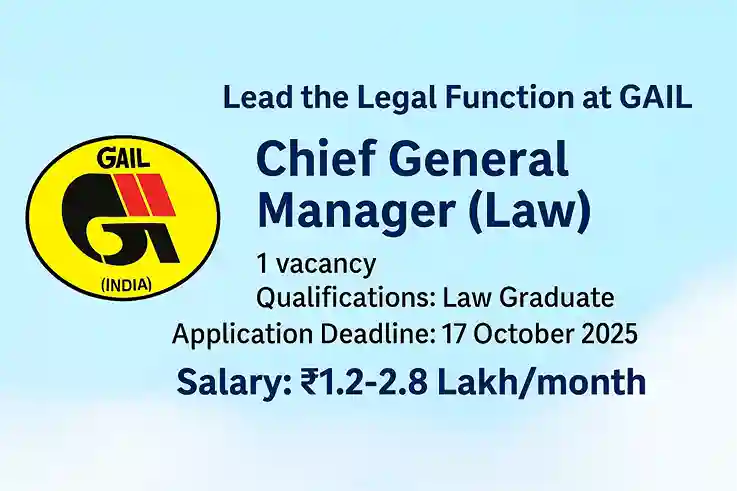 GAIL CGM Law Recruitment 2025