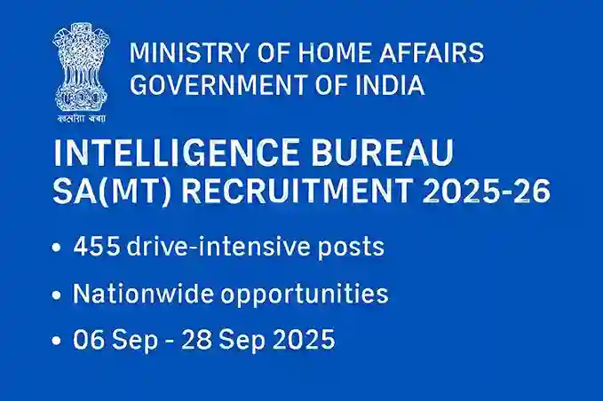 IB SA MT Recruitment 2025