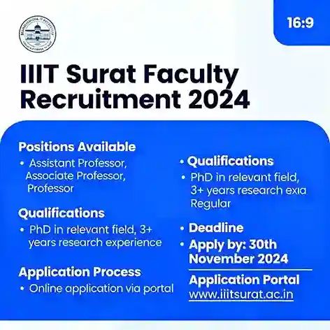 IIIT Surat Faculty Positions 2025