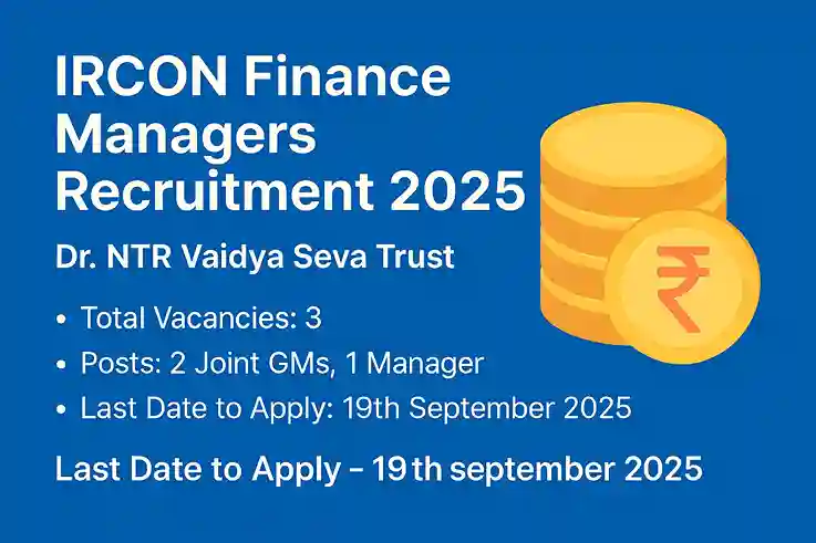 IRCON Finance Managers Recruitment 2025