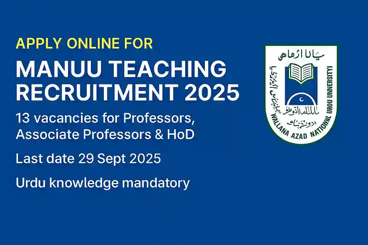 MANUU Teaching Recruitment 2025