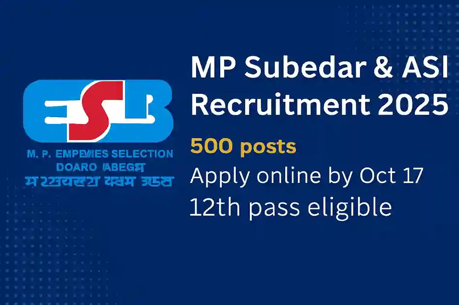 MP Police ASI Subedar Recruitment 2025