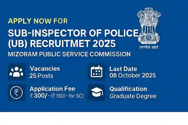 Mizoram PSC SI Recruitment 2025