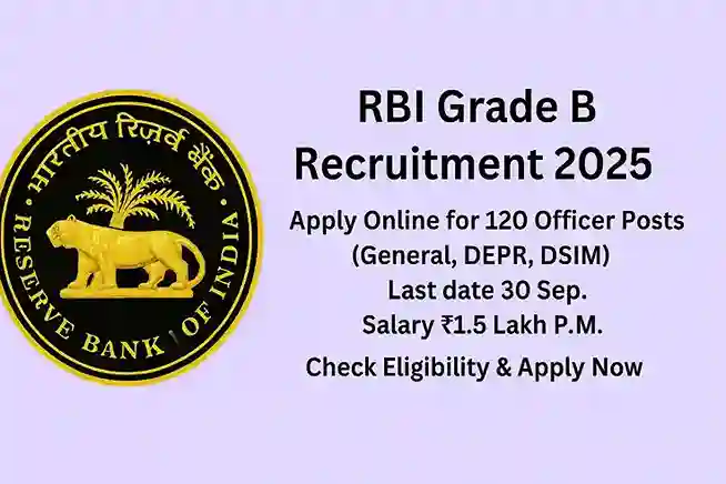 RBI Grade B Recruitment 2025