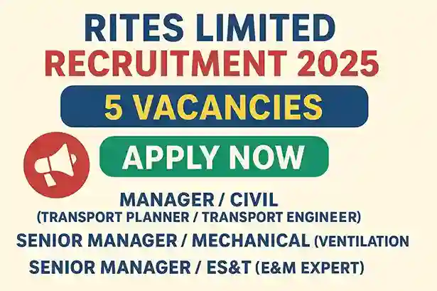 RITES Limited Managers Hiring 2025