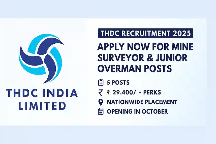 THDC Mine Surveyor Overman Job 2025