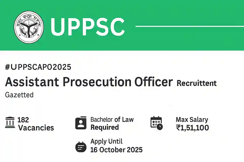 UPPSC Asst Prosecution Officer Job 2025