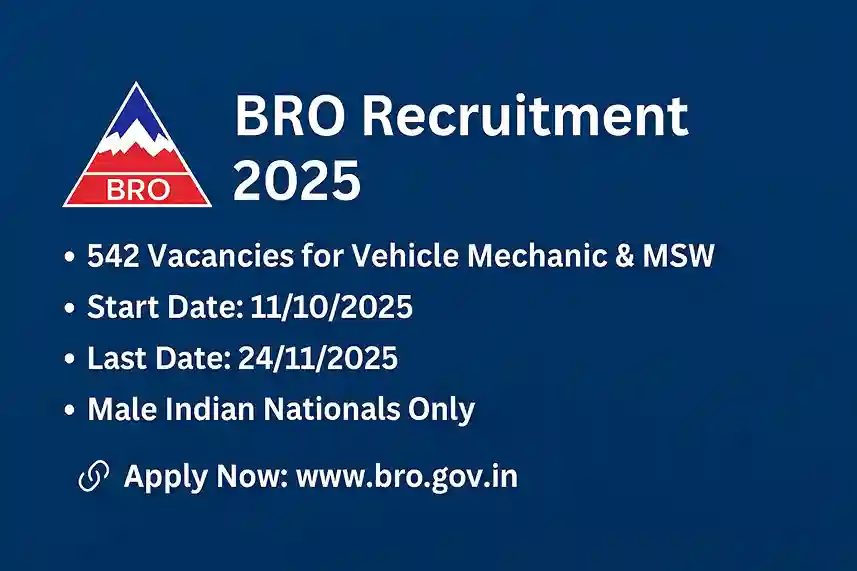BRO MSW Vehicle Mechanic Job 2025
