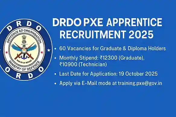 DRDO PXE Apprentice Recruitment 2025