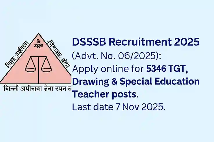 DSSSB Recruitment 2025