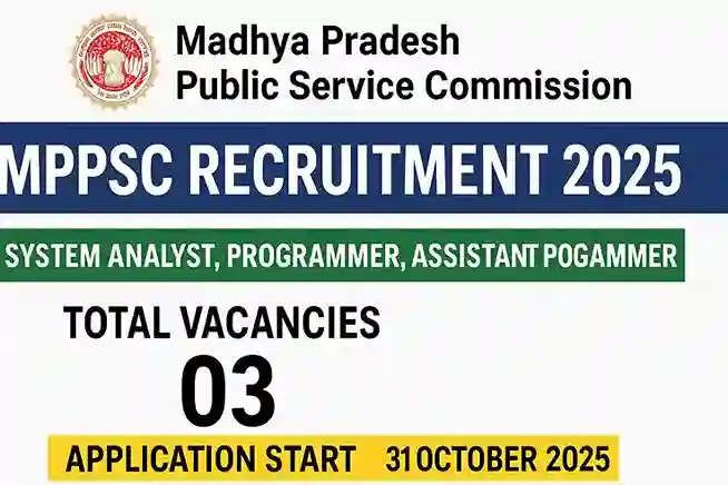 MPPSC System Analyst Programmer Job 2025
