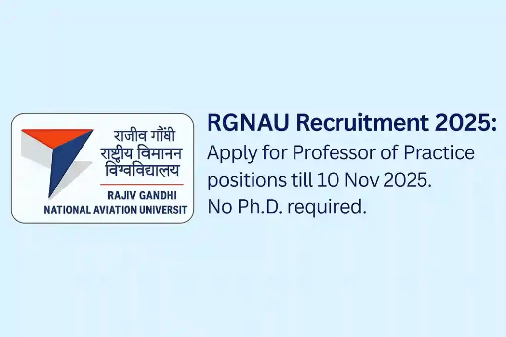 RGNAU Professors Recruitment 2025
