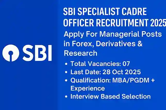 SBI Specialist Cadre Officer Job 2025
