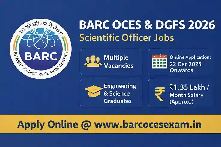 BARC OCES DGFS Recruitment 2026
