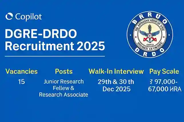DGRE DRDO Recruitment 2025