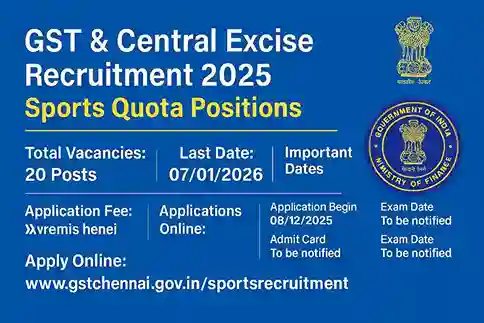GST Central Excise Recruitment 2025