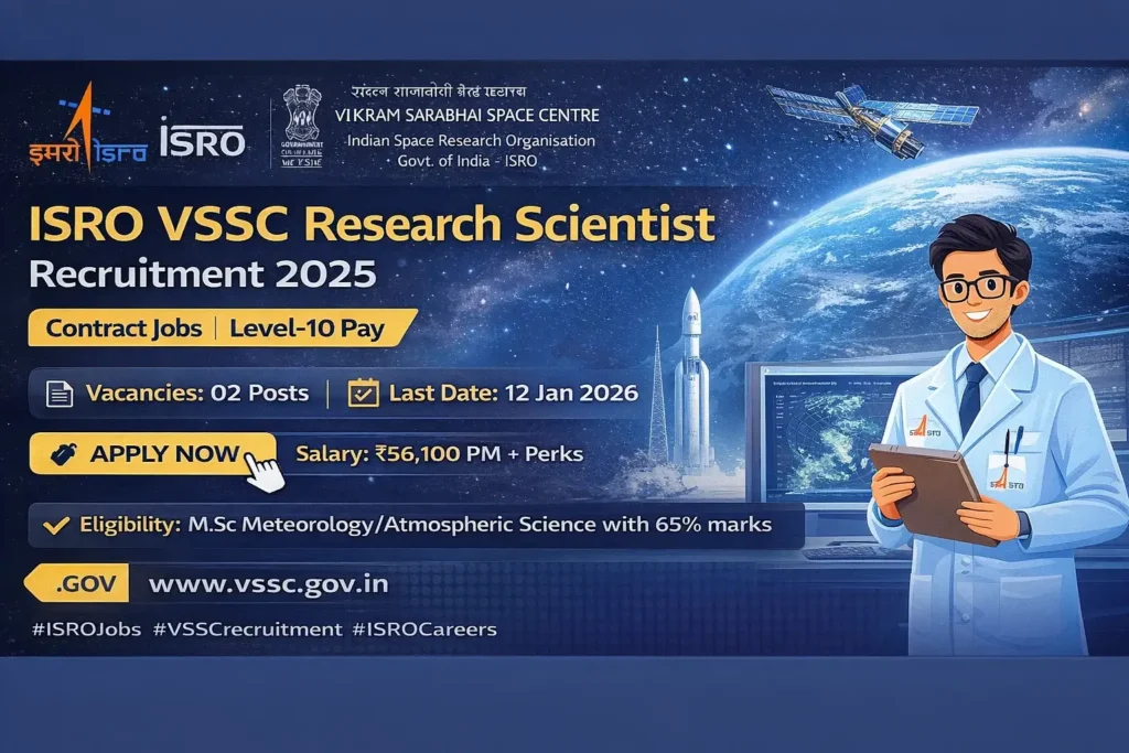 ISRO VSSC Research Scientist Hiring 2025