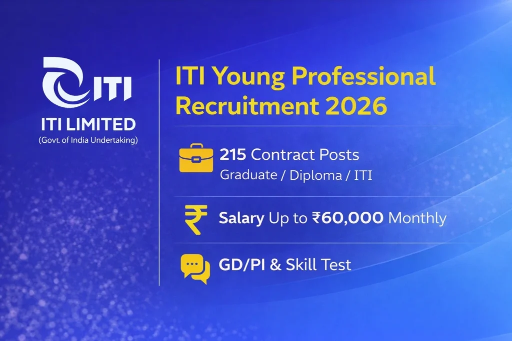 ITI Limited Young Professional Job 2026