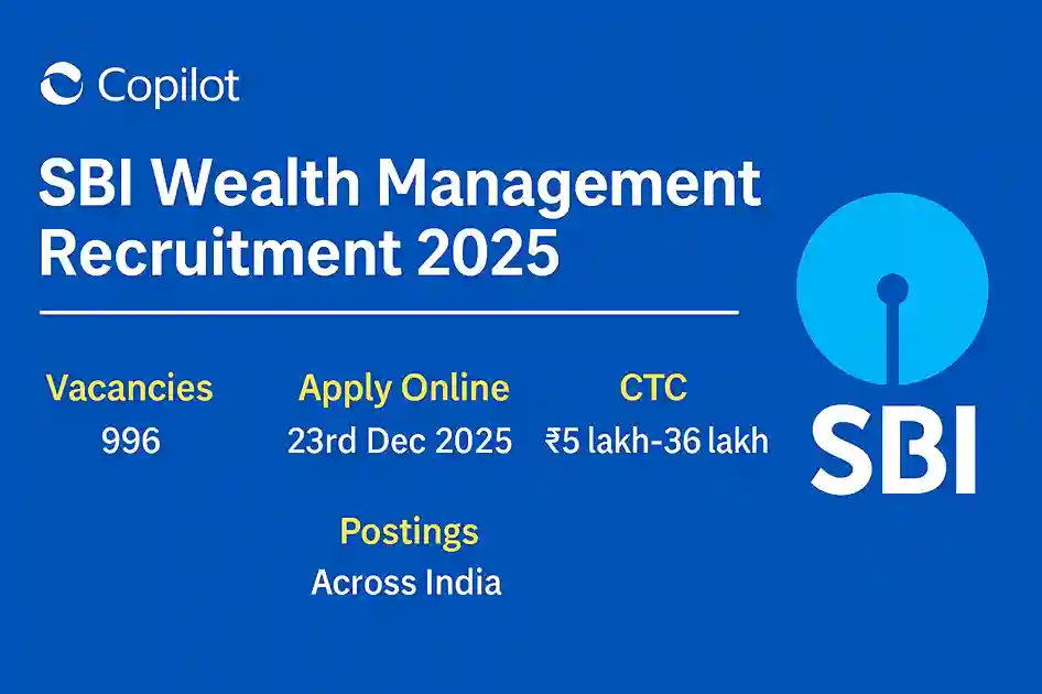 SBI Wealth Management Recruitment 2025