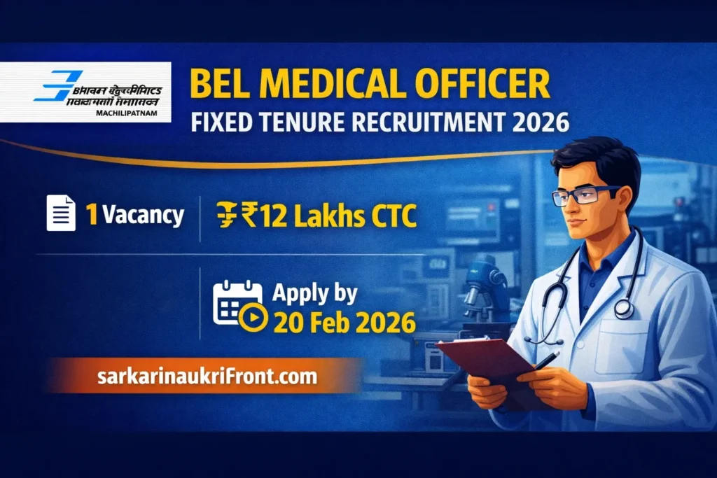 BEL Medical Officer Recruitment 2026