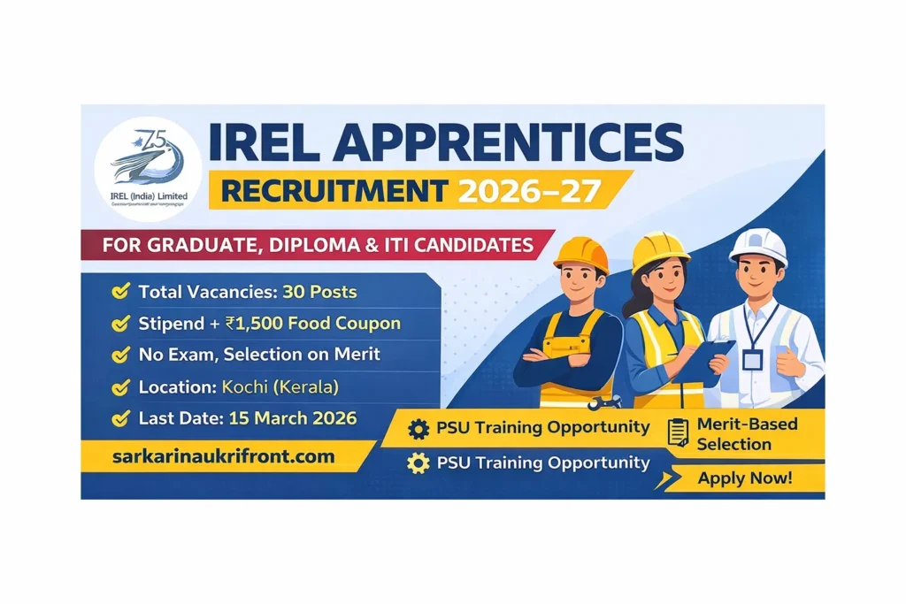 IREL Apprentices Recruitment 2026 27