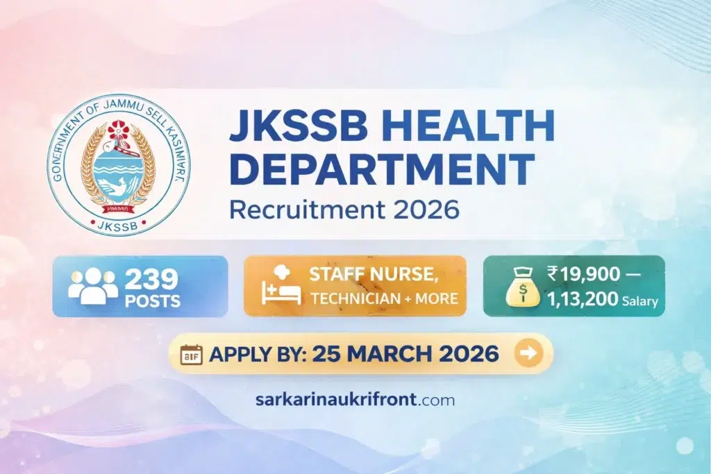 JKSSB Healthcare Recruitment 2026