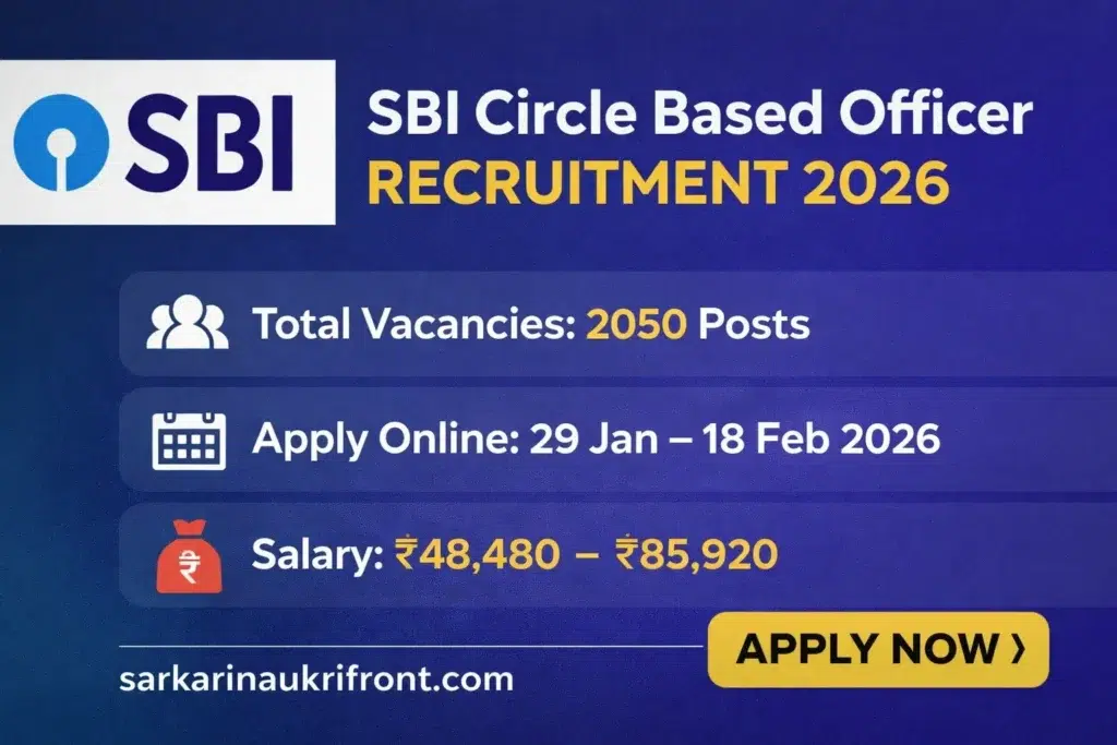SBI CBO Recruitment 2026
