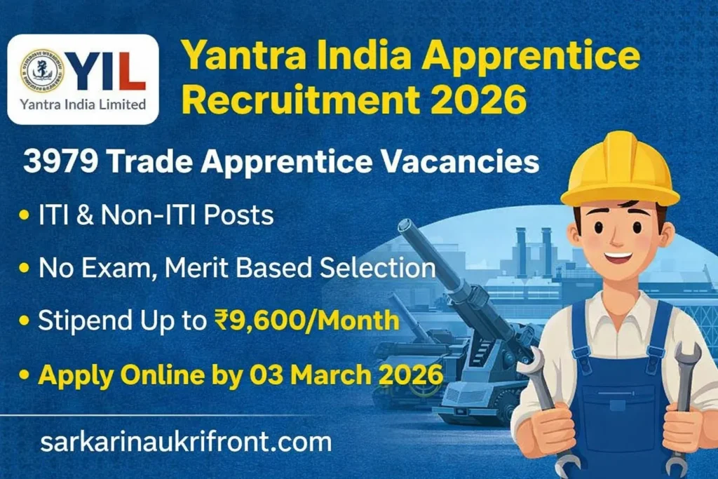 Yantra India Apprentice Recruitment 2026