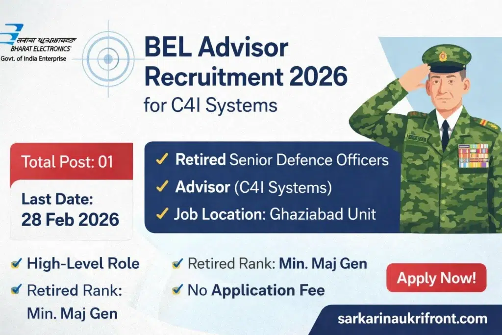 BEL Advisor Recruitment 2026 