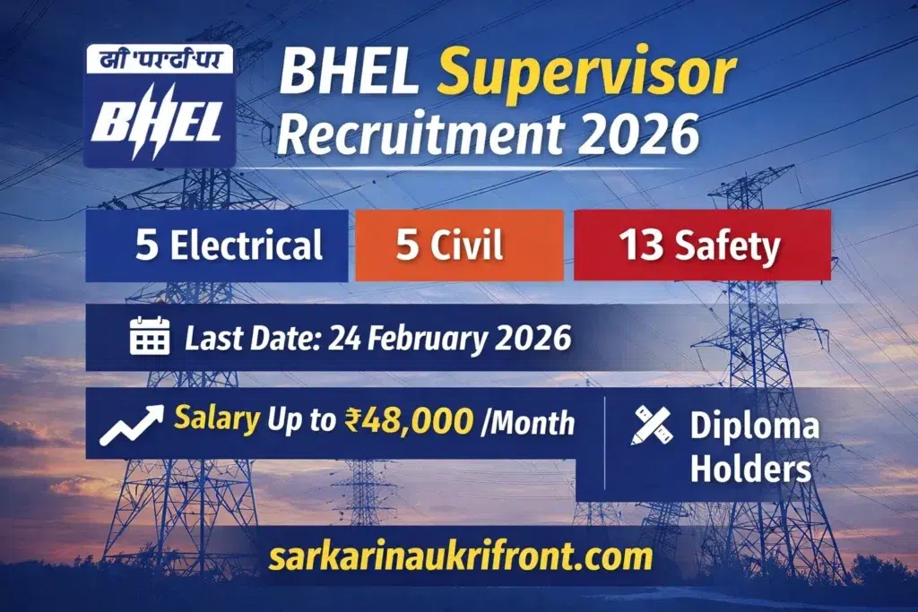 BHEL Supervisor Recruitment 2026