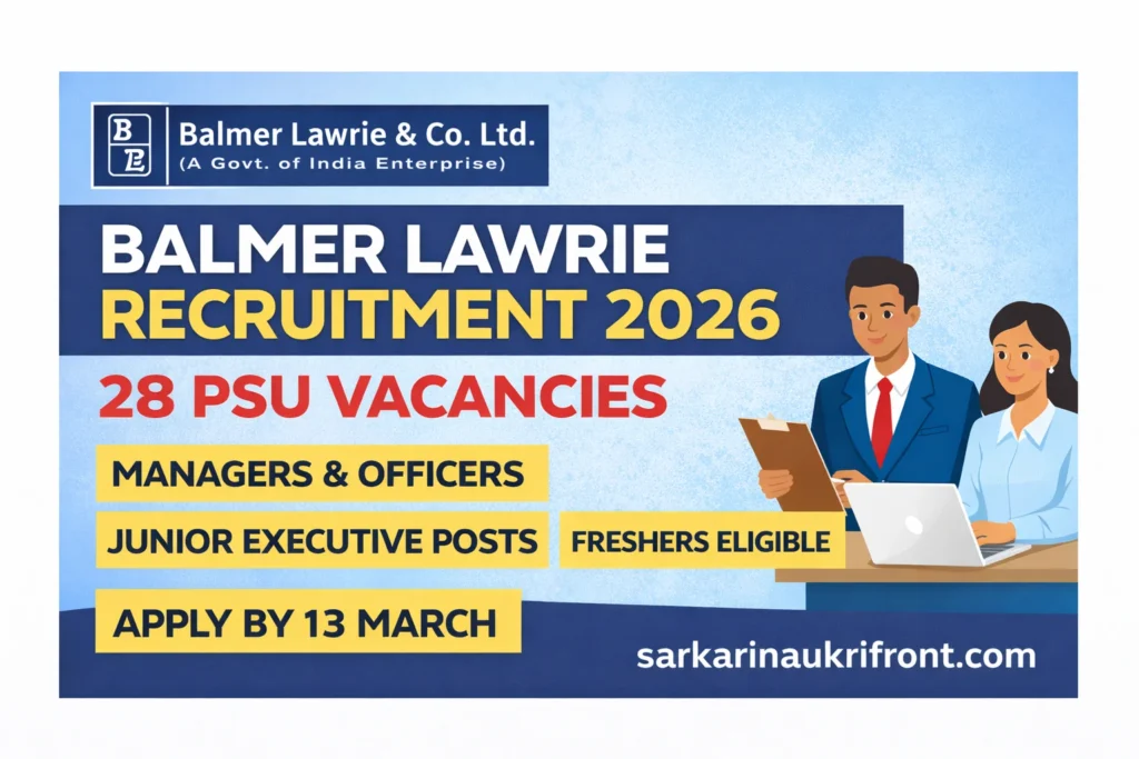 Balmer Lawrie Recruitment 2026