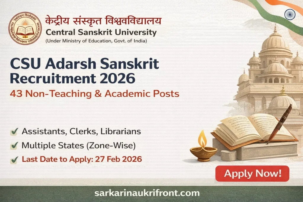 CSU Adarsh Sanskrit Recruitment 2026