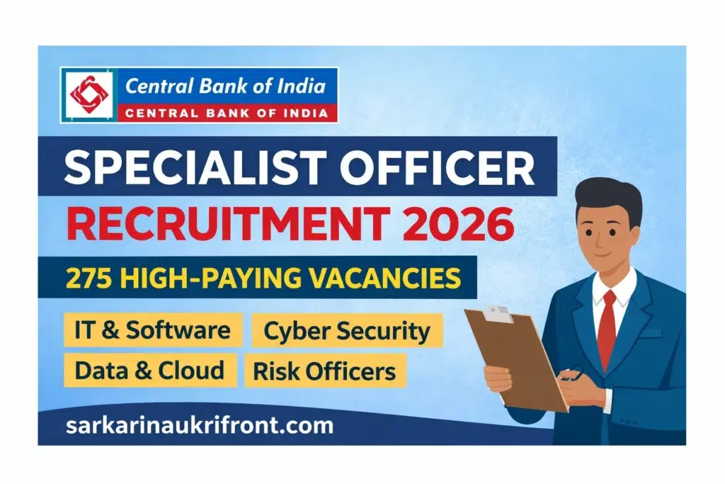 CBI Specialist Officer Recruitment 2026
