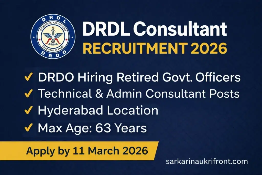 DRDL Consultant Recruitment 2026