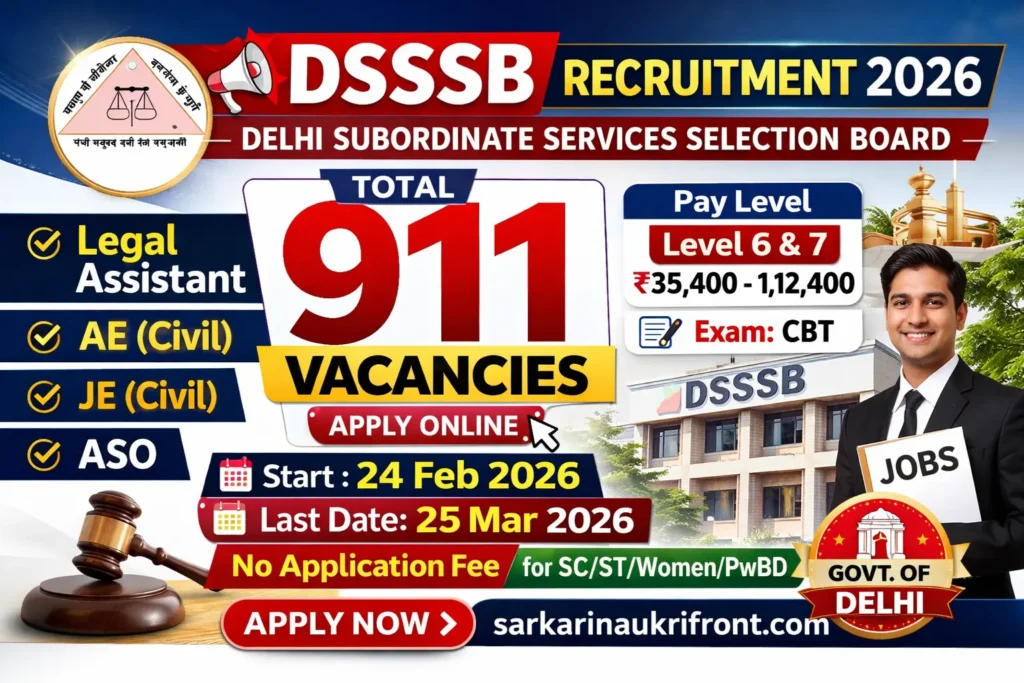 DSSSB Recruitment 2026