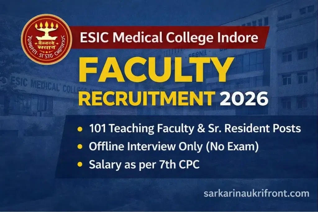 ESIC Medical College Faculty Job 2026