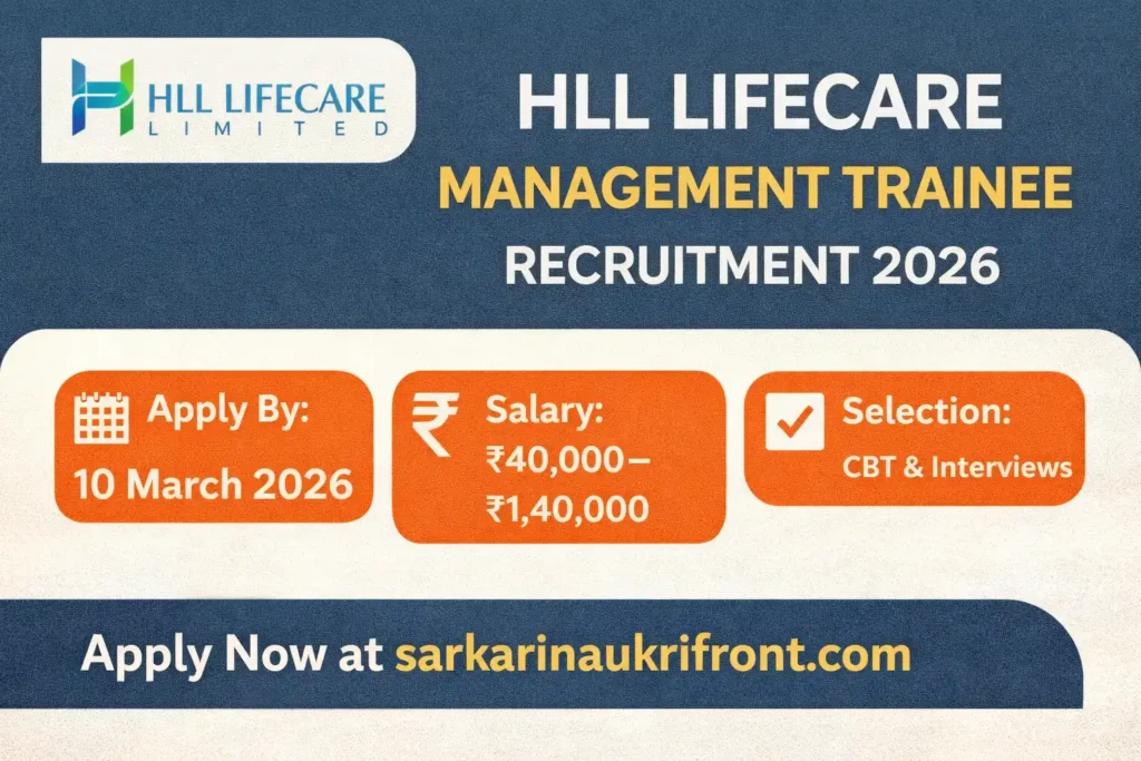 HLL Lifecare Management Trainee Job 2026