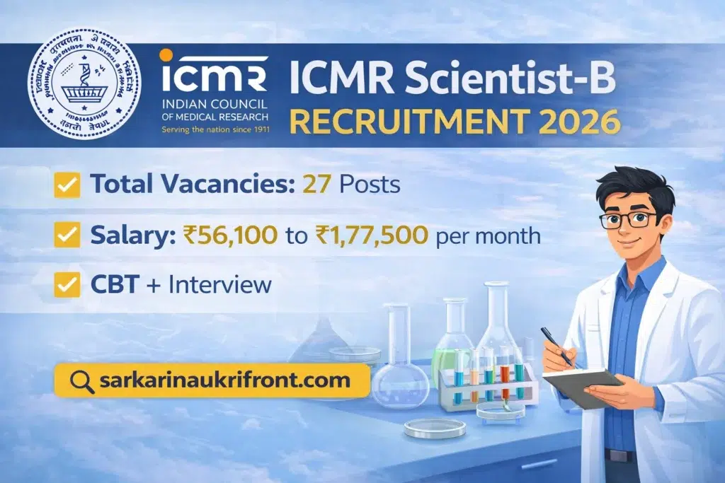 ICMR Scientist B Recruitment 2026