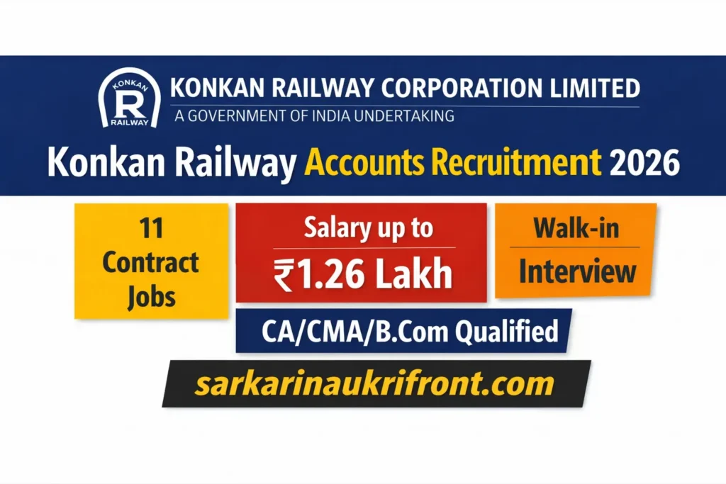 Konkan Railway Accounts Recruitment 2026