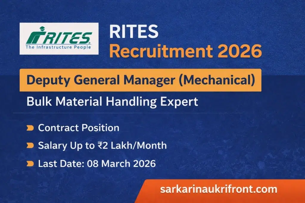 RITES DGM Mechanical Recruitment 2026