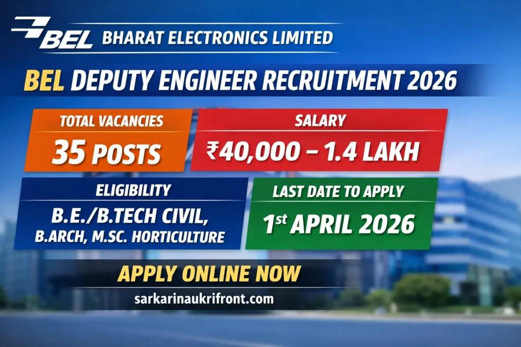 BEL Deputy Engineer Recruitment 2026
