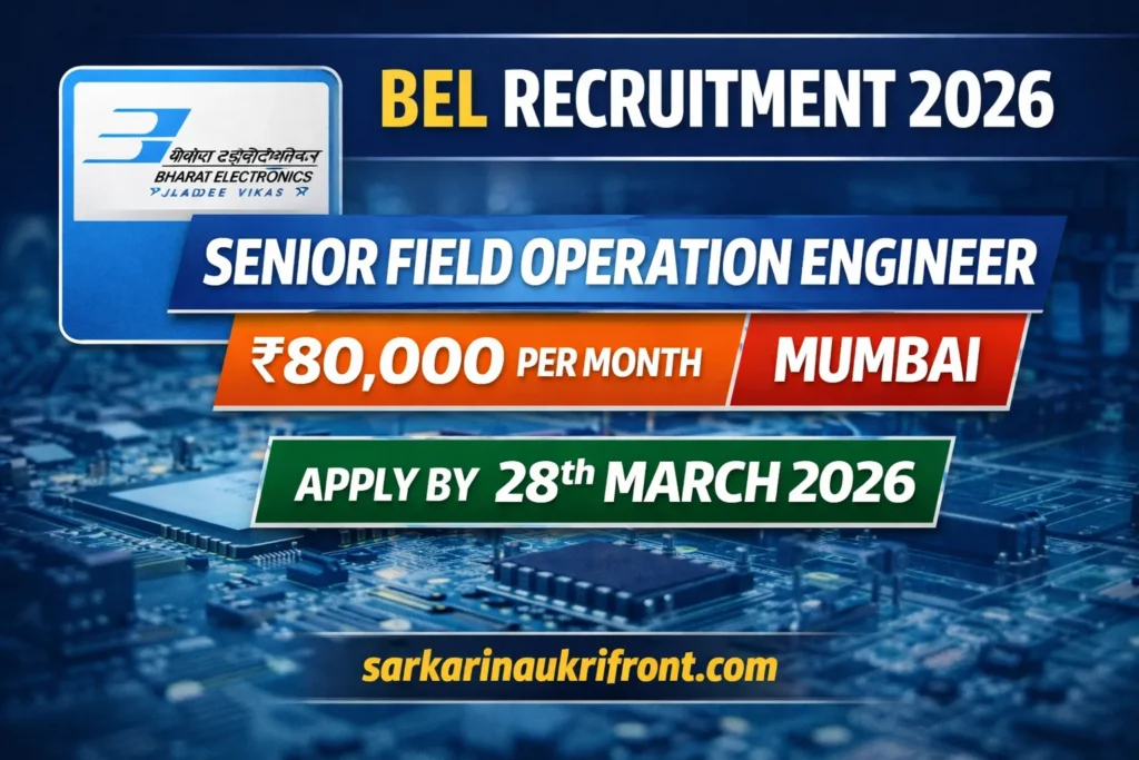 BEL SFOE Recruitment 2026