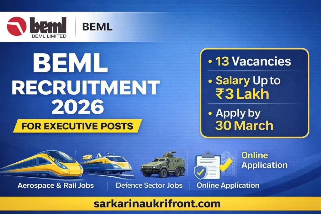 BEML Recruitment 2026 for Executives