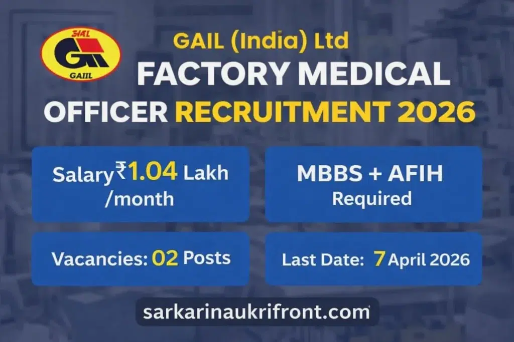 GAIL Medical Officer Recruitment 2026