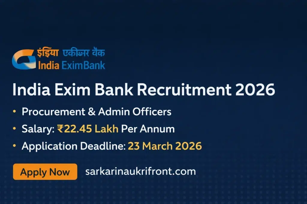 India Exim Bank Recruitment 2026