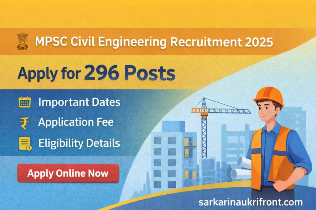 MPSC Civil Engg Recruitment 2025