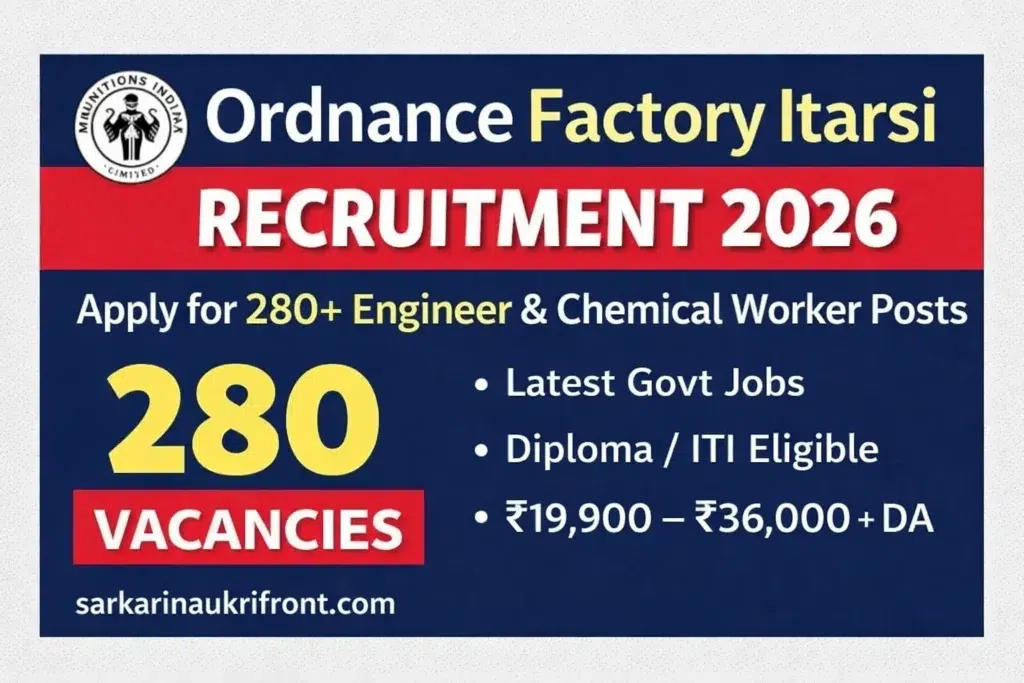 Ordnance Factory Itarsi Recruitment 2026