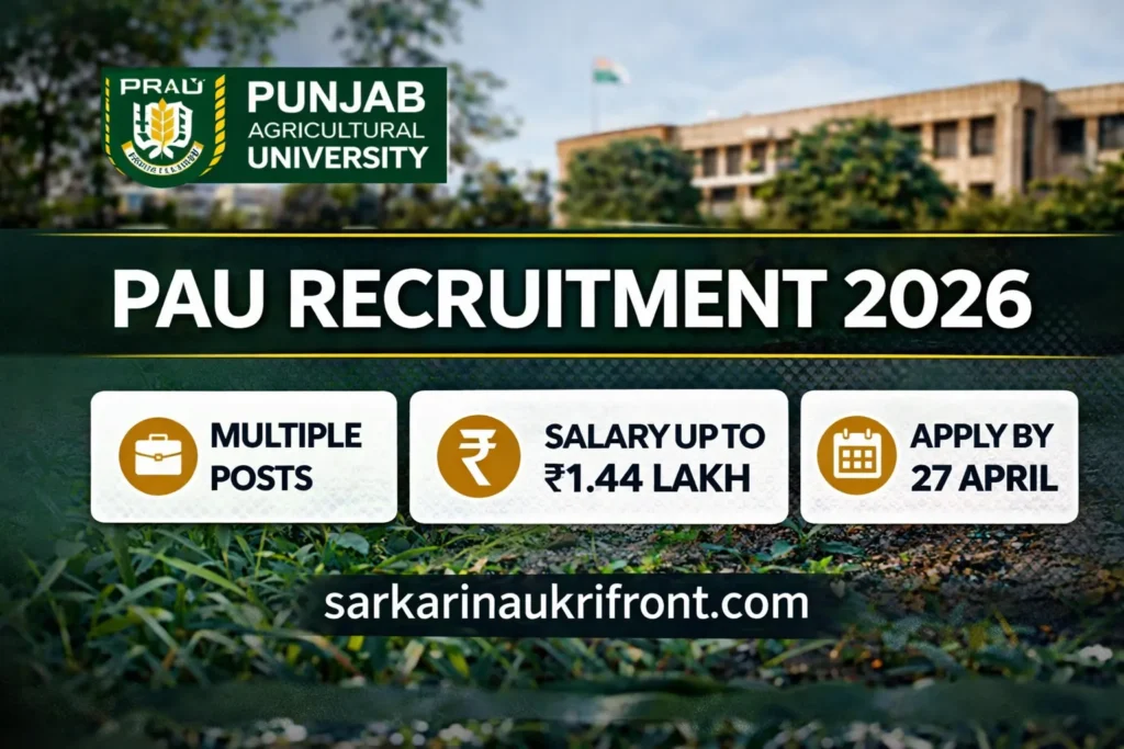PAU Recruitment 2026