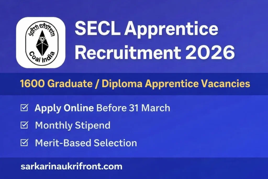 SECL Apprentice Job 2026